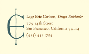 Lage Carlson business card
